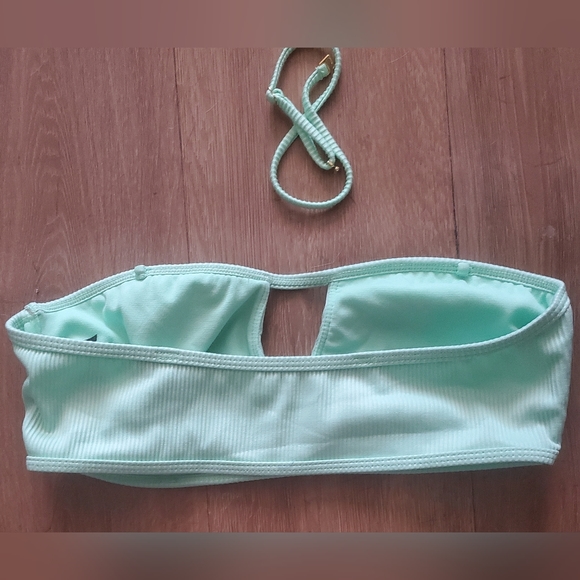 Trillium Gabby Mint Ribbed Bandeau Bikini Top. - Picture 14 of 14